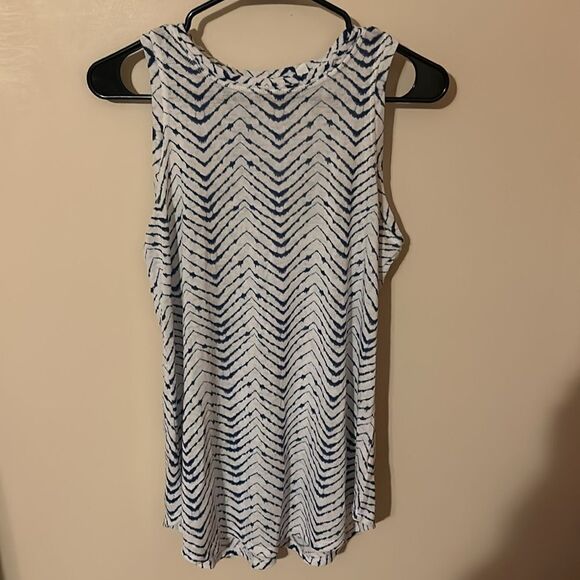 Athleta Small Women Breezy Arrowhead Tank Top Active Crew Neck Chevron - Picture 2 of 7